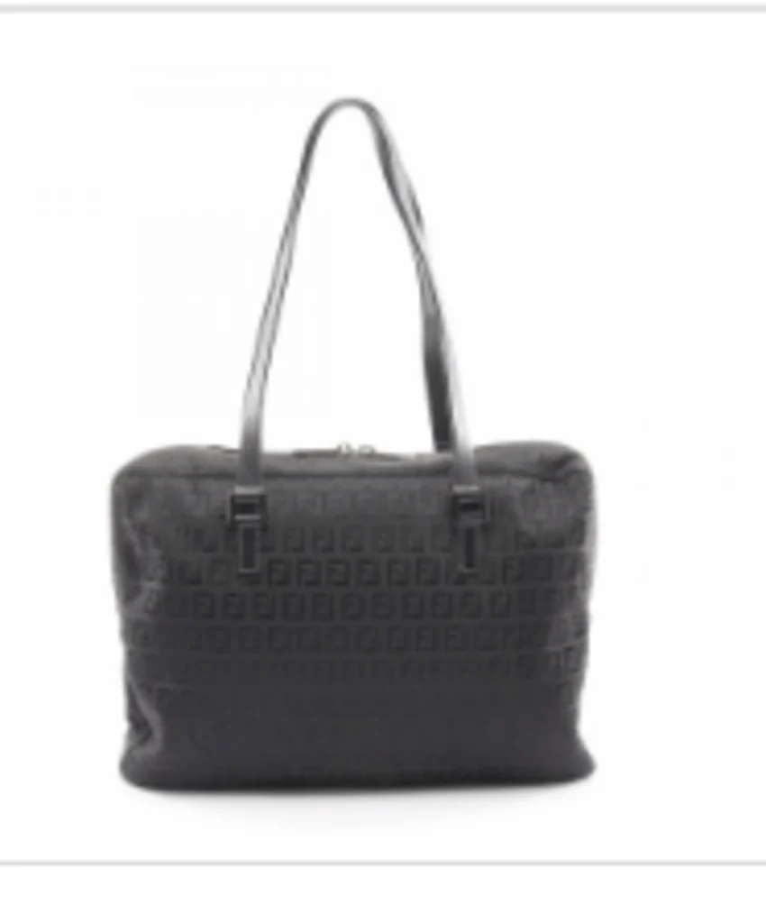 Black Canvas Zucchino Shoulder Tote