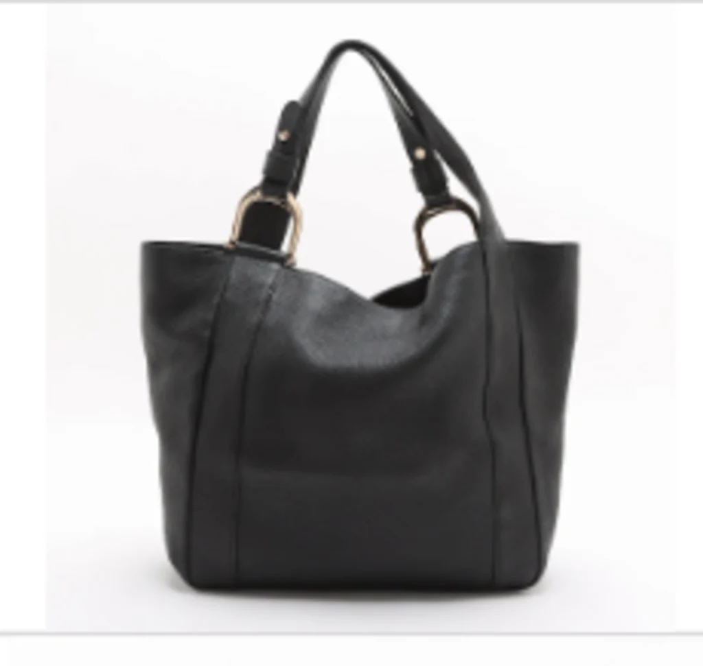 Black Leather Tote Bag