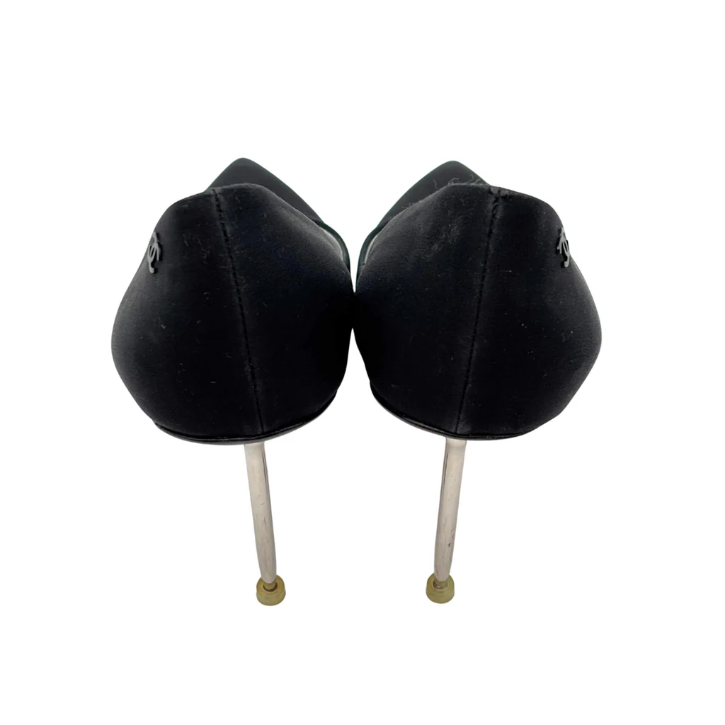 Chanel Black Sewing Needle Pump (2014) - Image 4