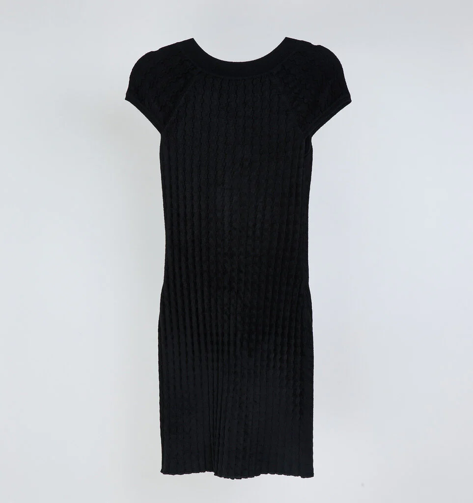 Chanel Black Velvet Viscose Mini Dress - Image 3