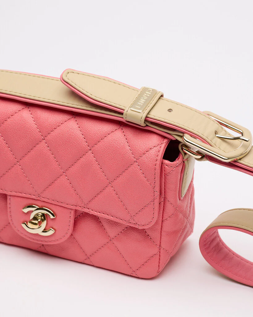 Chanel Caviar Pink Mini Rectangle Flap - Image 2