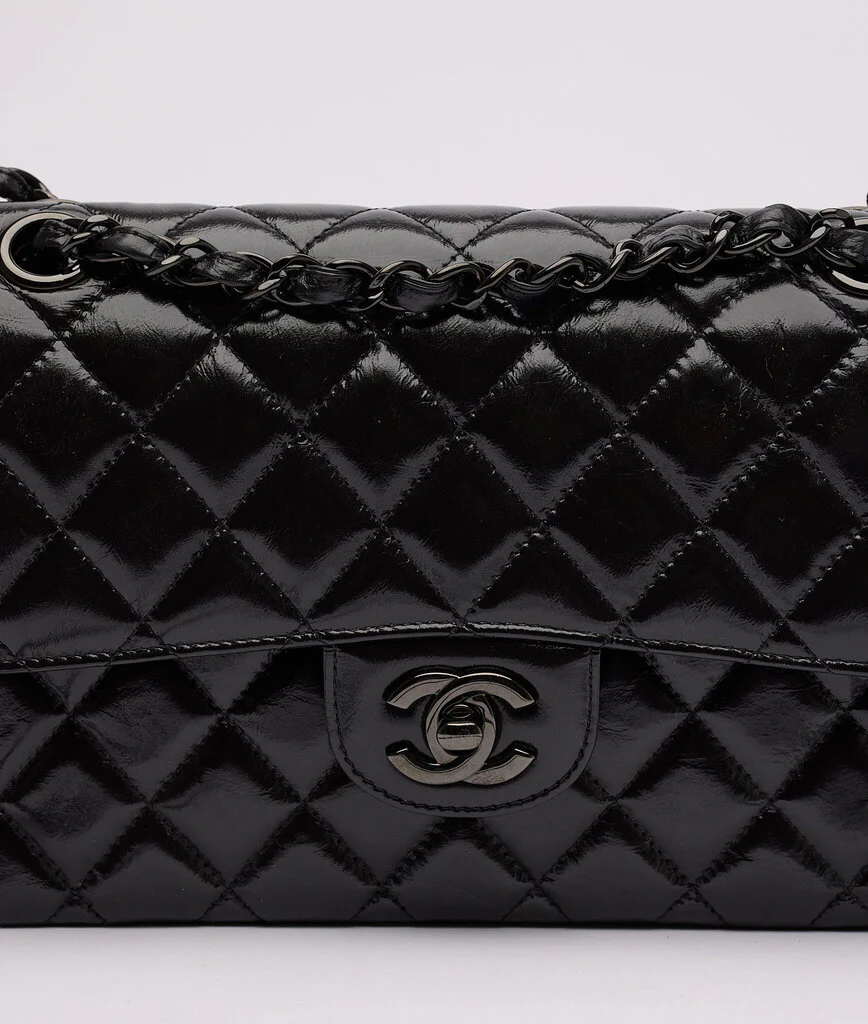 Chanel Glazed Calfskin So Black Small - Image 2