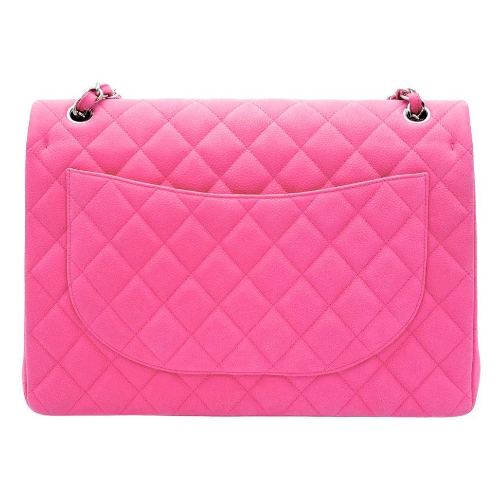 Chanel Pink Maxi Lambskin Double Bag (2013-2014) - Image 2