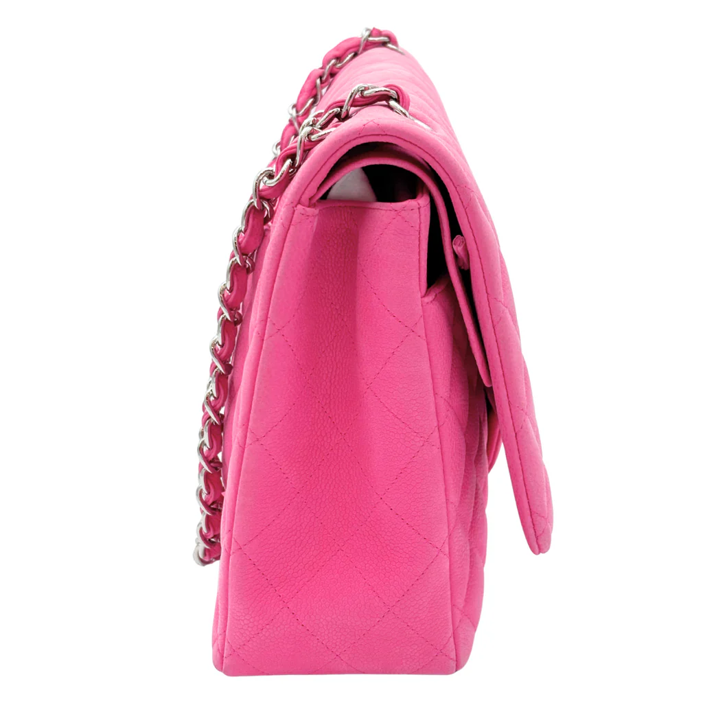Chanel Pink Maxi Lambskin Double Bag (2013-2014) - Image 3