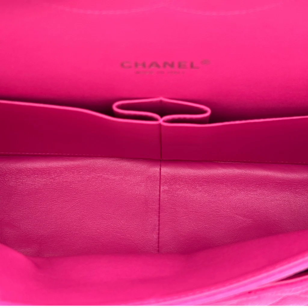 Chanel Pink Maxi Lambskin Double Bag (2013-2014) - Image 4