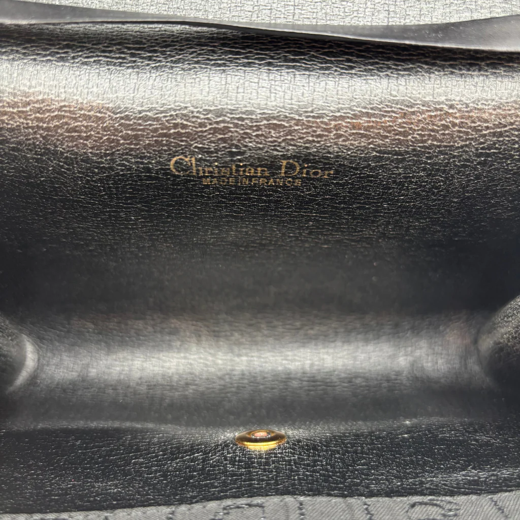 Christian Dior Black Canvas Logo Crossbody - Image 5