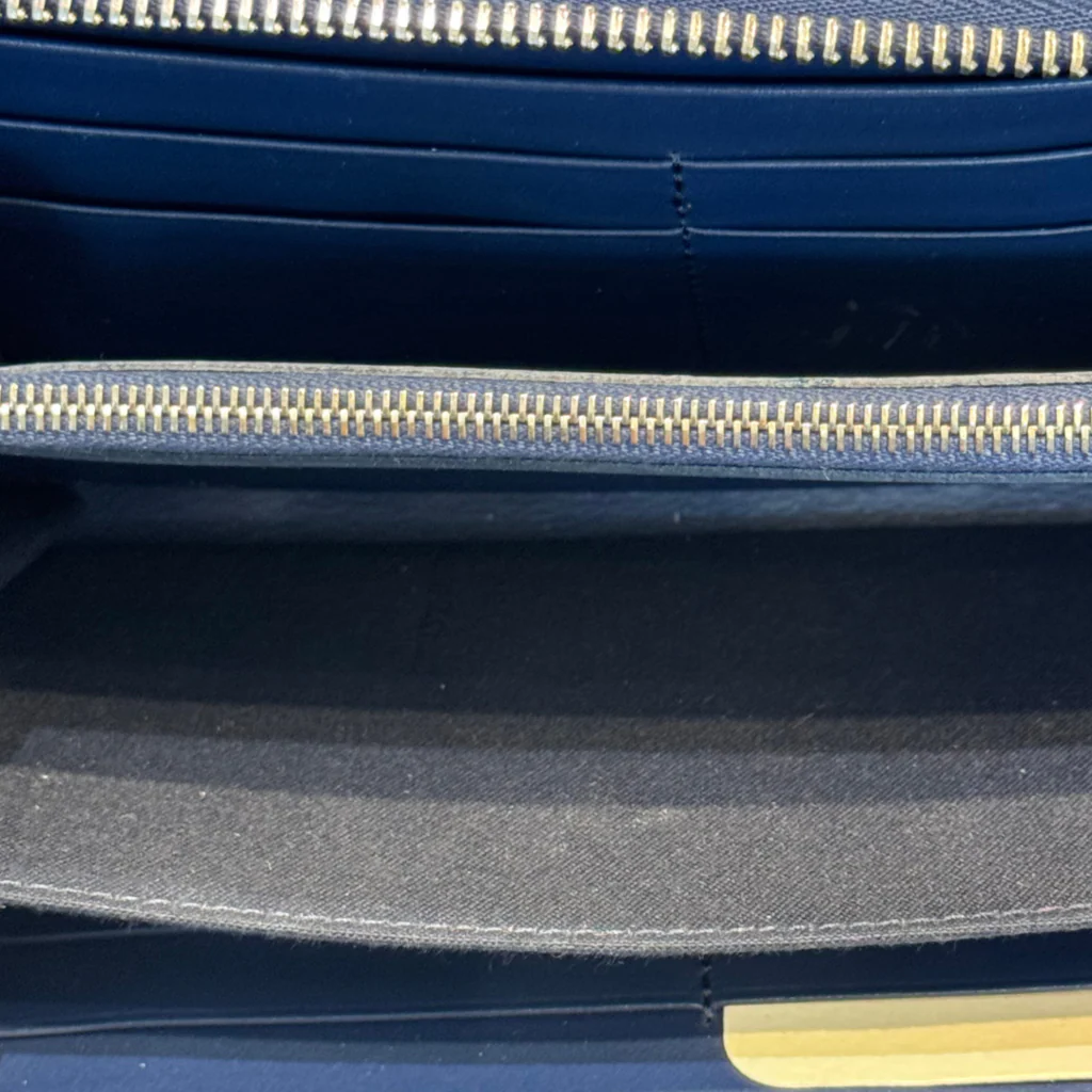 Fendi Navy Leather By the Way Continental Zip-Around Wallet - Image 3