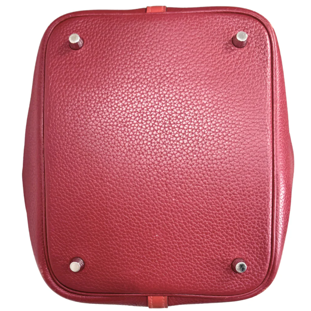 Hermès Picotin Red Rouge Clemence 22CM Palladium HW (1998) - Image 4