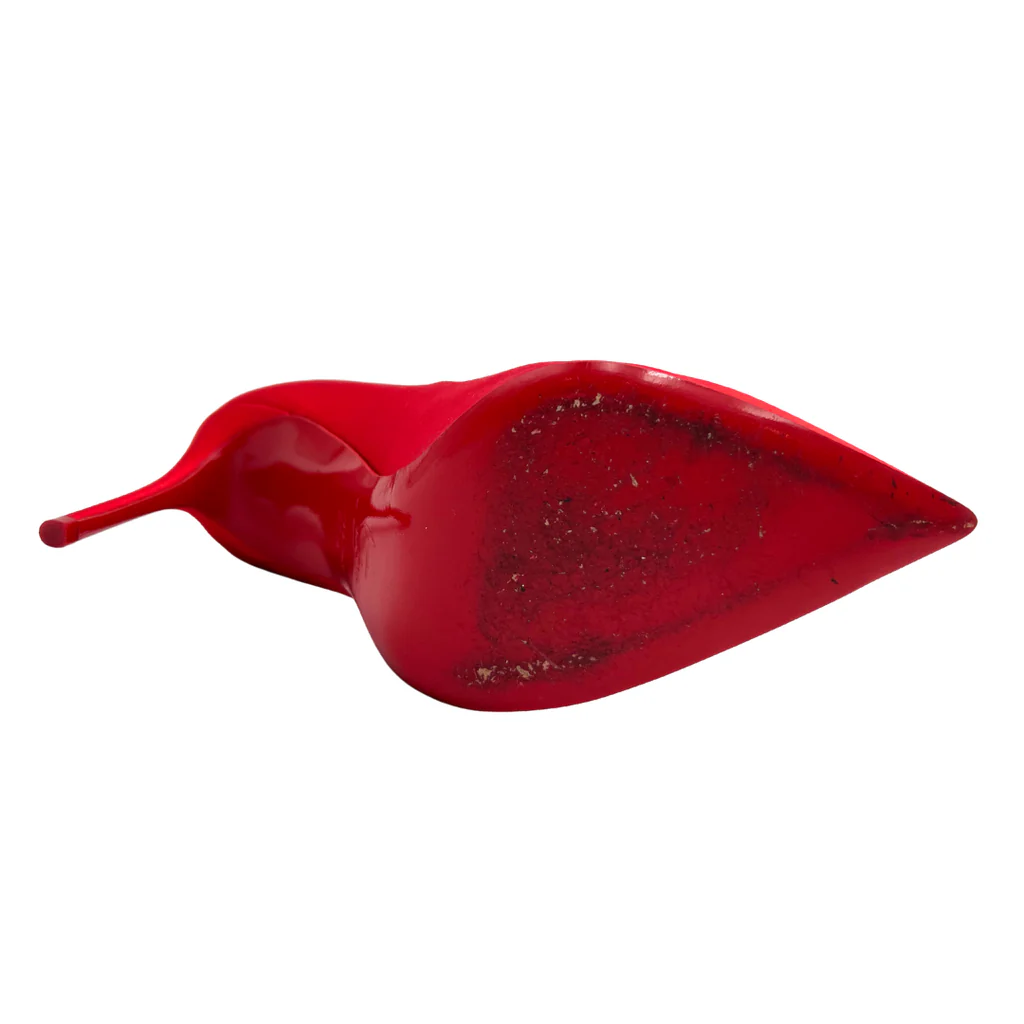 Red Satin Pumps - Image 5